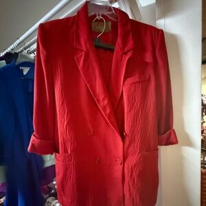 Elegant Red Women's Blazer